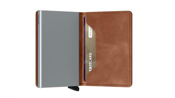 Secrid SLIMWALLET Vintage Cognac Silver