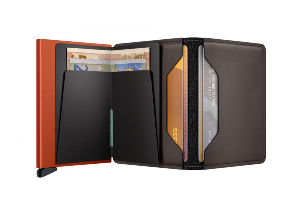 Secrid Slimwallet Matte Truffle & Orange