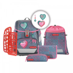 StepbyStep 2IN1 Glitter Heart Schoolbag Set