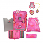 DER DIE DAS School Bag 5-piece-set ErgoFlex Easy Roses