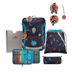 DER DIE DAS School Bag 5-piece-set ErgoFlex Easy Ninja Fighter