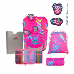 DER DIE DAS school bag 5-piece set ErgoFlex Tiny Neon Punkie