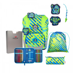 DER DIE DAS school bag 5-piece set ErgoFlex Tiny Neon Monster